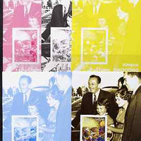 Somalia 2001 Pinocchio & Walt Disney #6 s/sheet, the set of 5 imperf progressive proofs comprising the 4 individual colours plus all 4-colour composite, unmounted mint