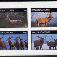 Staffa 1981 Deer imperf,set of 4 values (10p to 75p) unmounted mint