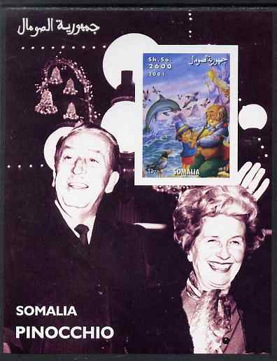 Somalia 2001 Pinocchio & Walt Disney #7 imperf s/sheet, unmounted mint. Note this item is privately produced and is offered purely on its thematic appeal