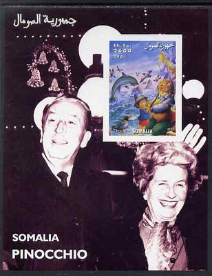 Somalia 2001 Pinocchio & Walt Disney #7 imperf s/sheet, unmounted mint. Note this item is privately produced and is offered purely on its thematic appeal