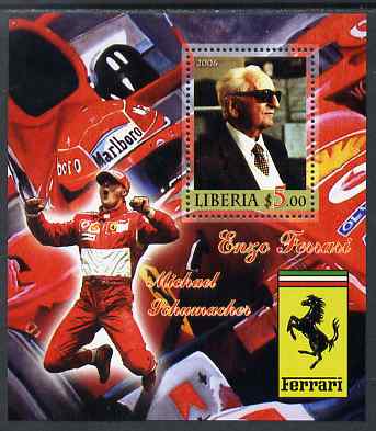 Liberia 2006 Enzo Ferrari #1 perf m/sheet unmounted mint