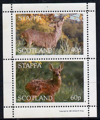 Staffa 1981 Deer perf,set of 2 values (40p & 60p) unmounted mint