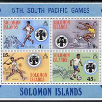 Solomon Islands 1975 Fifth South Pacific Games perf m/sheet unmounted mint SG MS 280