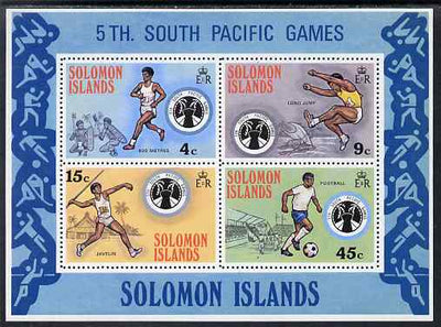 Solomon Islands 1975 Fifth South Pacific Games perf m/sheet unmounted mint SG MS 280