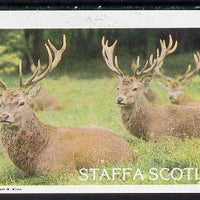 Staffa 1981 Deer imperf souvenir sheet (£1 value) unmounted mint