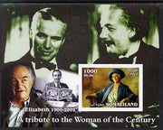 Somaliland 2002 A Tribute to the Woman of the Century #11 - The Queen Mother imperf m/sheet also showing Walt Disney, Einstein & Charlie Chaplin, unmounted mint