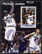 Angola 2002 Michael Jordan #2 perf souvenir sheet unmounted mint