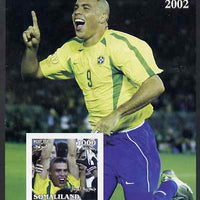 Somaliland 2002 Football World Cup imperf s/sheet (Ronaldo) unmounted mint. Note this item is privately produced and is offered purely on its thematic appeal