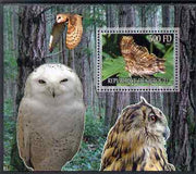 Djibouti 2007 Butterflies & Owls #1 perf s/sheet unmounted mint
