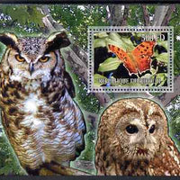 Djibouti 2007 Butterflies & Owls #2 perf s/sheet unmounted mint