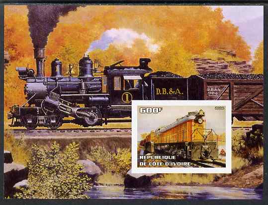 Ivory Coast 2004 Classic Locomotives #3 imperf m/sheet unmounted mint. Note this item is privately produced and is offered purely on its thematic appeal