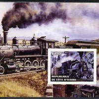Ivory Coast 2004 Classic Locomotives #4 imperf m/sheet unmounted mint. Note this item is privately produced and is offered purely on its thematic appeal