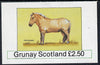Grunay 1982 Ponies (Icelandic) imperf deluxe sheet (£2.50 value) unmounted mint