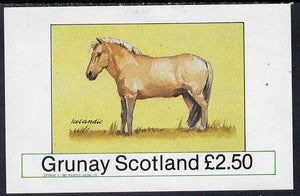 Grunay 1982 Ponies (Icelandic) imperf deluxe sheet (£2.50 value) unmounted mint