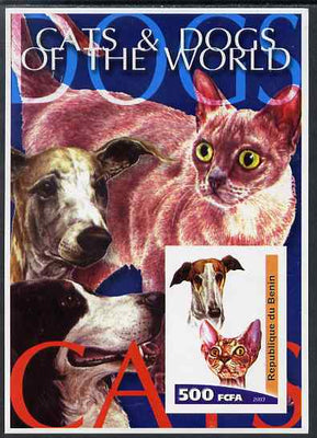 Benin 2003 Cats & Dogs of the World imperf m/sheet unmounted mint. Note this item is privately produced and is offered purely on its thematic appeal
