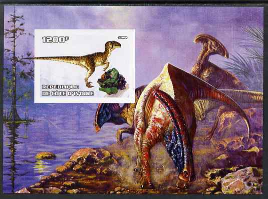 Ivory Coast 2004 Dinosaurs #2 imperf m/sheet unmounted mint