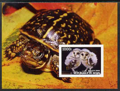Benin 2004 Owls & Tortoises imperf s/sheet #3 unmounted mint. Note this item is privately produced and is offered purely on its thematic appeal