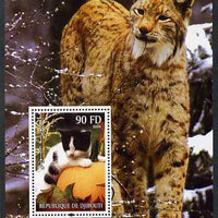 Djibouti 2004 Cats #2 (Domestic & Big cats) perf m/sheet unmounted mint