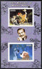 Benin 2004 75th Birthday of Mickey Mouse - Lady & the Tramp imperf sheetlet containing 2 values plus label, unmounted mint