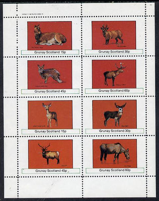 Grunay 1982 Deer (Hind, Water Deer, Wapiki, etc) perf,set of 8 values (15p to 60p) unmounted mint
