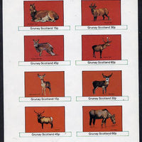 Grunay 1982 Deer (Hind, Water Deer, Wapiki, etc) imperf,set of 8 values (15p to 60p) unmounted mint