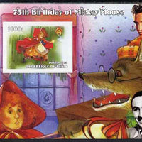 Benin 2003 75th Birthday of Mickey Mouse - Little Red Riding Hood #03 (also shows Elvis & Walt Disney) imperf m/sheet unmounted mint