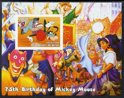 Benin 2004 75th Birthday of Mickey Mouse - Basketball imperf m/sheet unmounted mint