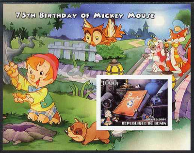 Benin 2004 75th Birthday of Mickey Mouse - Pinocchio imperf m/sheet unmounted mint