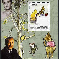 Benin 2003 75th Birthday of Mickey Mouse - Winnie the Pooh #4 (also shows Elvis & Walt Disney) perf m/sheet unmounted mint