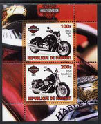 Djibouti 2009 Harley Davidson Motorcycles #2 perf sheetlet containing 2 values unmounted mint