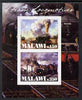 Malawi 2009 Steam Locomotives #1 imperf sheetlet containing 2 values unmounted mint