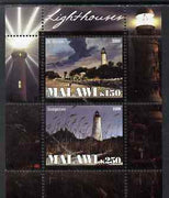 Malawi 2009 Lighthouses perf sheetlet containing 2 values unmounted mint