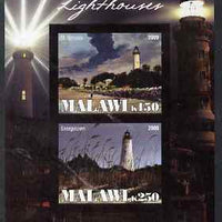 Malawi 2009 Lighthouses imperf sheetlet containing 2 values unmounted mint