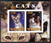 Malawi 2009 Cats #1 imperf sheetlet containing 2 values (Egyptian Mau & American Curl) unmounted mint