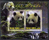 Malawi 2009 Giant Pandas imperf sheetlet containing 2 values unmounted mint