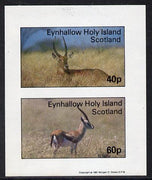Eynhallow 1981 Deer imperf,set of 2 values (40p & 60p) unmounted mint