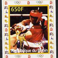 Benin 2007 Boxing - individual imperf deluxe sheet with Olympic Rings & Disney Character unmounted mint. Note this item is privately produced and is offered purely on its thematic appeal