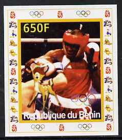 Benin 2007 Boxing - individual imperf deluxe sheet with Olympic Rings & Disney Character unmounted mint. Note this item is privately produced and is offered purely on its thematic appeal