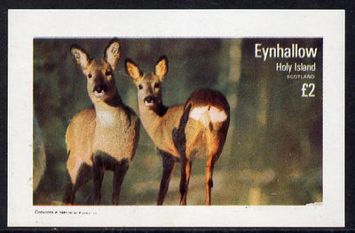 Eynhallow 1981 Deer imperf deluxe sheet (£2 value) unmounted mint