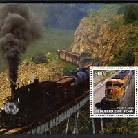 Benin 2003 Railways perf m/sheet unmounted mint. Note this item is privately produced and is offered purely on its thematic appeal