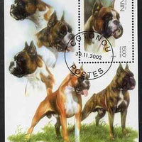 Benin 2002 Dogs (Boxer) perf m/sheet cto used