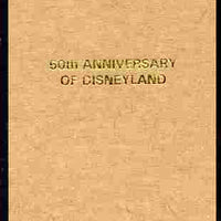 Congo 2005 50th Anniversary of Disneyland overprint proof in gold on manilla ungummed paper imperforate