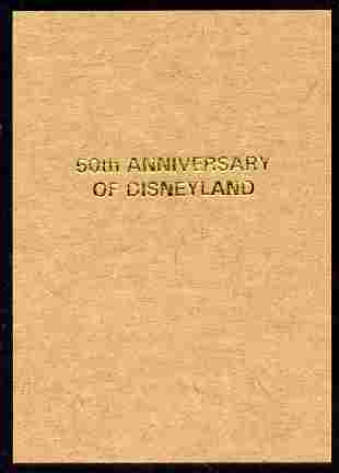 Congo 2005 50th Anniversary of Disneyland overprint proof in gold on manilla ungummed paper imperforate