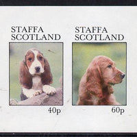 Staffa 1981 Dogs imperf,set of 2 values (40p & 60p) unmounted mint