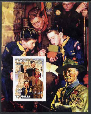 Somalia 2002 Norman Rockwell Scouts imperf s/sheet unmounted mint. Note this item is privately produced and is offered purely on its thematic appeal