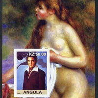 Angola 2002 Salute to the 20th Century #01 imperf s/sheet - Elvis & Nude by Renoir, unmounted mint. Note this item is privately produced and is offered purely on its thematic appeal