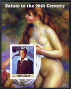 Angola 2002 Salute to the 20th Century #01 imperf s/sheet - Elvis & Nude by Renoir, unmounted mint. Note this item is privately produced and is offered purely on its thematic appeal