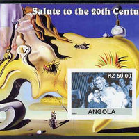 Angola 2002 Salute to the 20th Century #04 imperf s/sheet - Marilyn & Painting by Dali, unmounted mint. Note this item is privately produced and is offered purely on its thematic appeal