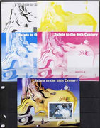 Angola 2002 Salute to the 20th Century #04 s/sheet - Marilyn & Painting by Dali - the set of 5 imperf progressive proofs comprising the 4 individual colours plus all 4-colour composite, unmounted mint