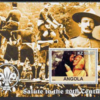 Angola 2002 Salute to the 20th Century #09 perf s/sheet - Marilyn & Baden Powell, unmounted mint. Note this item is privately produced and is offered purely on its thematic appeal